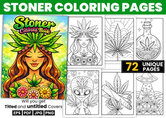 72 Stoner Coloring Pages for Adults: A Creative Escape for Modern Minds