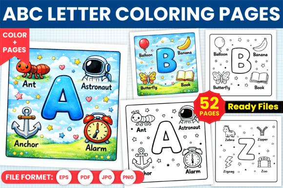 ABC Letter Coloring Pages for Kids