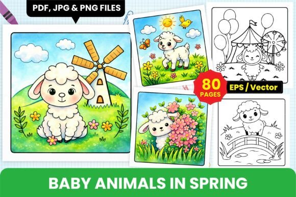 Baby Animals in Spring Coloring Book: A Unique Resource for Creative Expression