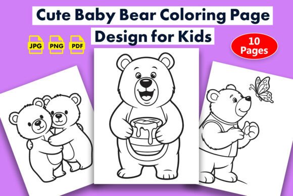Baby Bear Coloring Page Design for Kids: A Creative and Business Opportunity