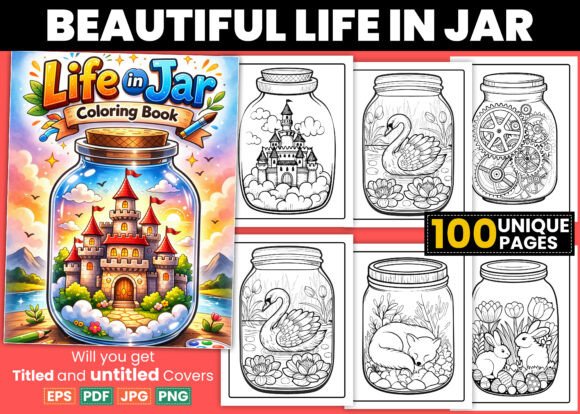Beautiful Life in Jar Coloring Pages – A Creative Journey for All Ages