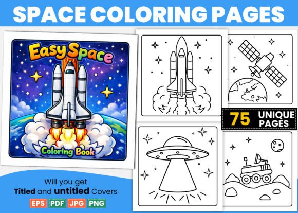 Bold and Easy Space Coloring Pages Kids: A Gateway to Cosmic Creativity