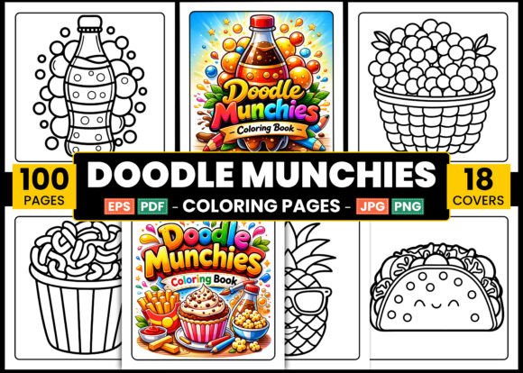 Bold Easy Doodle Munchies Coloring Page