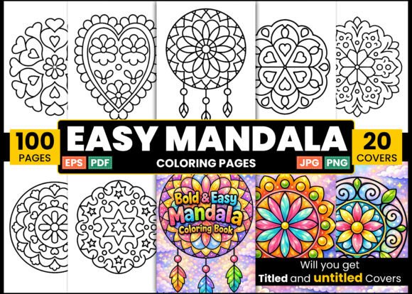 Bold Easy Mandala Coloring Page: A Creative Journey for All