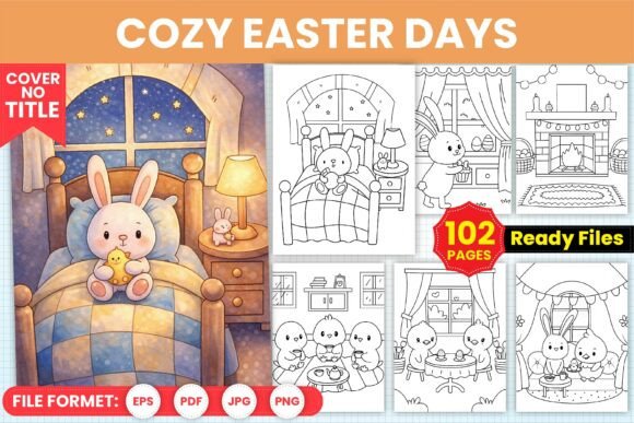 Cozy Easter Days Coloring Pages