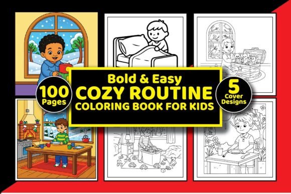 Cozy Routine Kids Coloring Book
