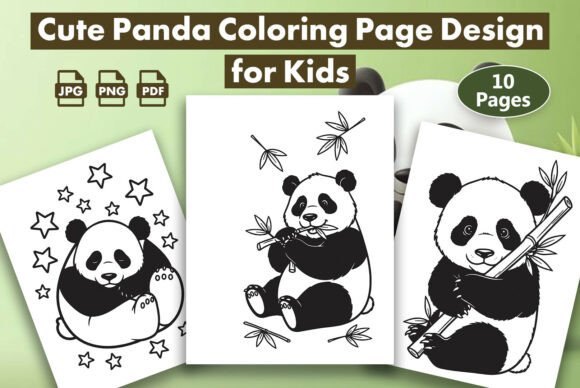 Cute Panda Coloring Page Design for Kids: A Creative and Educational Tool