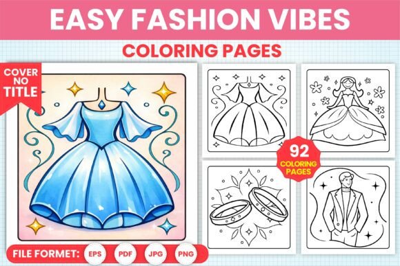 Easy Fashion Vibes Coloring Pages: A Creative and Relaxing Way to Express Your Style