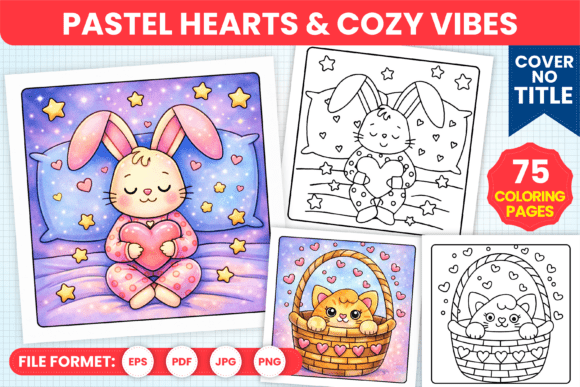 Pastel Hearts Cozy Vibes Coloring Page: A Creative Escape for All Ages