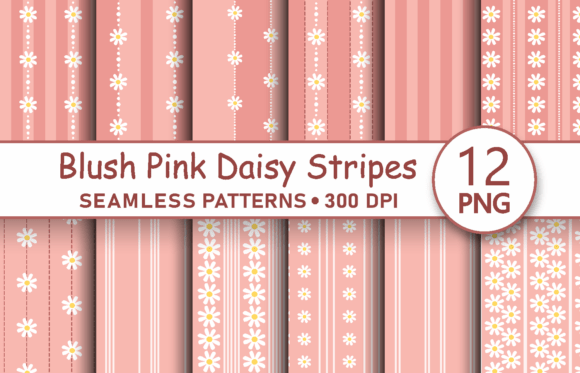 Pink Daisy Stripes Seamless Pattern Png: A Versatile Design for Creative Projects