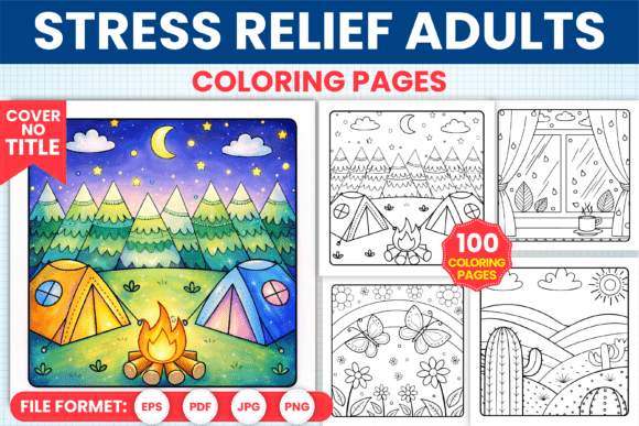 Stress Relief Adults Coloring Book Pages: A Creative Path to Mindfulness