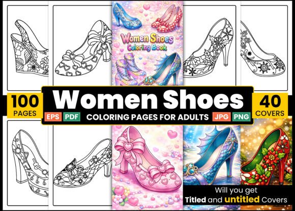 Women Shoes Coloring Pages